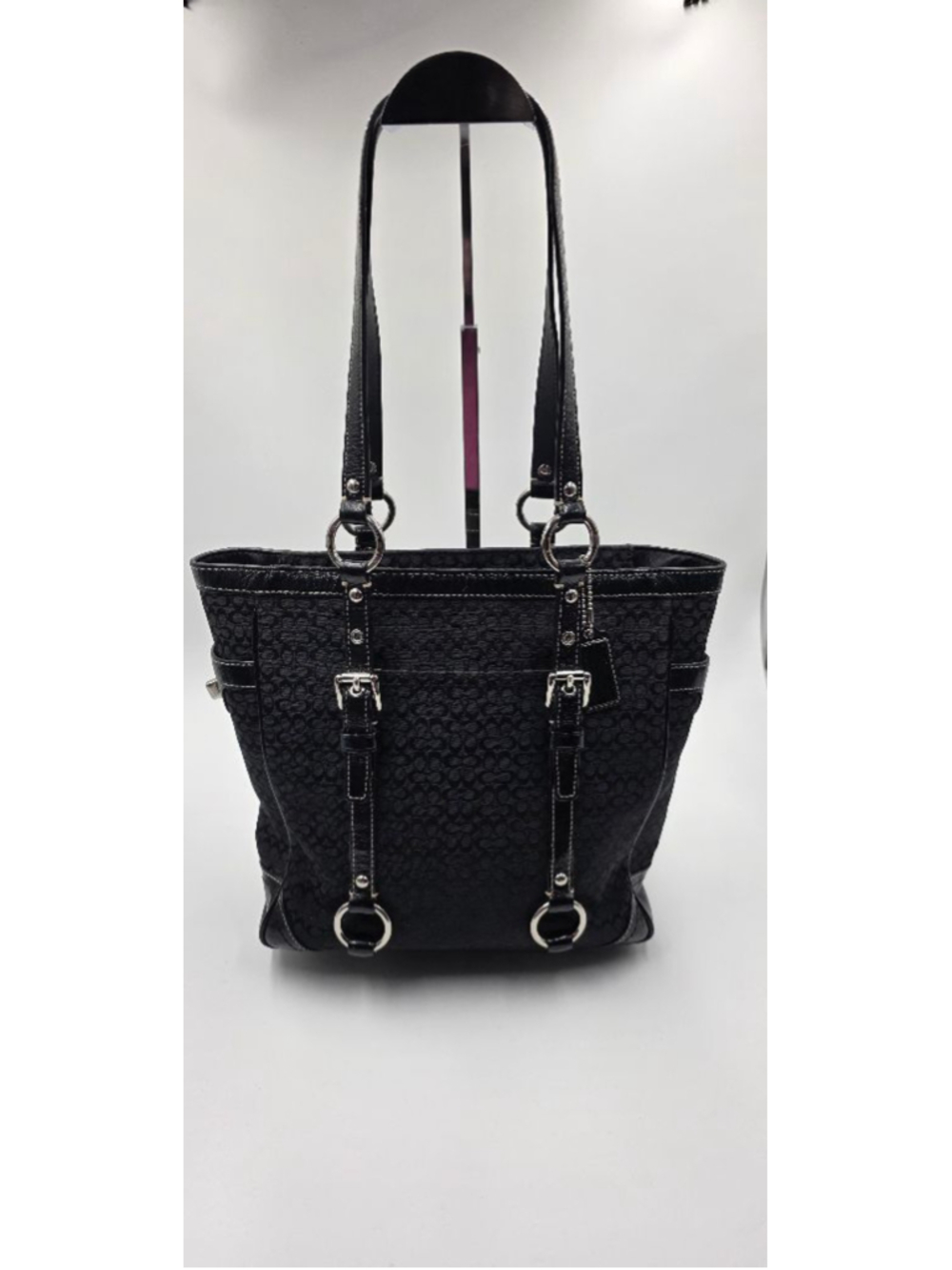 EUC Women's Coach Black Gallery Tote - Picture 2 of 16